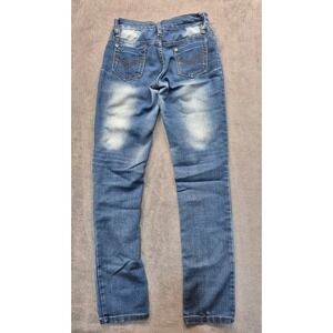Top Sheri Jeans Wear Womens 36 Blue Straight Leg Jeans Faded Wash Denim Y2K